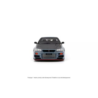 Nissan Skyline GT-R (BNR34) with Body Kit Stealth Grey 2025 OttO mobile 1:18 Resinemodell (Türen, Motorhaube... nicht zu öffnen!)